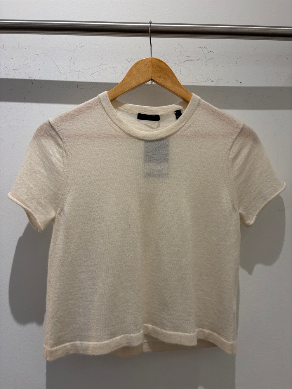 ATM Women’s School Boy Short Sleeve Sweater - Chalk